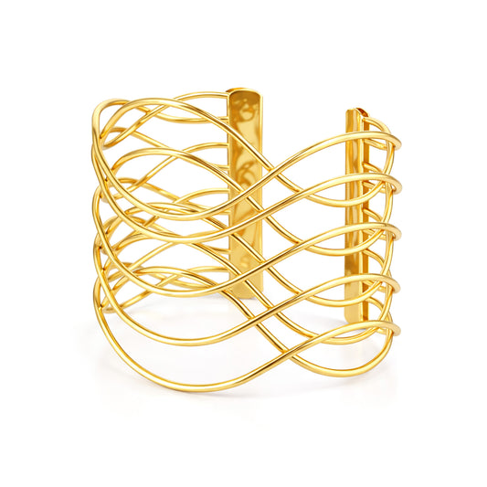 Gold Plated Designer Cuff Bracelet for Women
