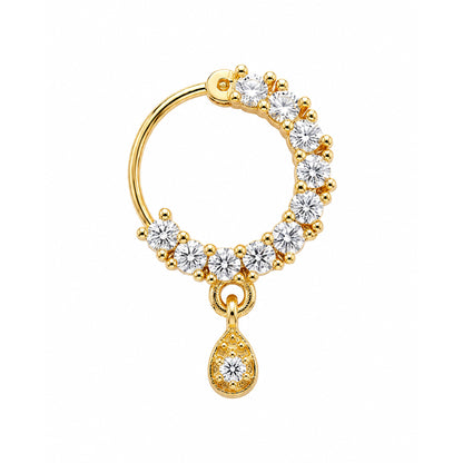 Silver Plated AD Small Nosering for Women