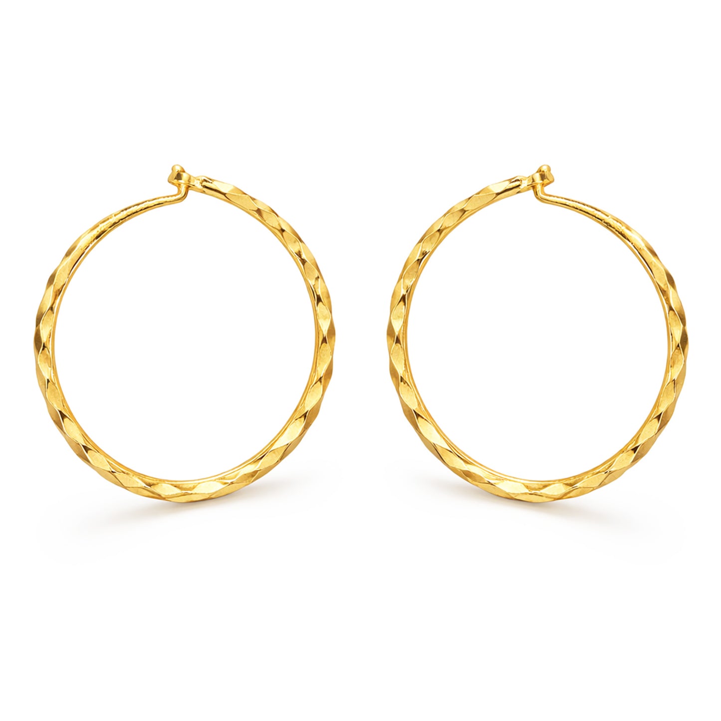 Gold Plated Classic Hoop Earrings for Women