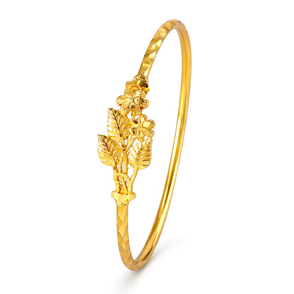 Gold Plated Temple Bangle Bracelet for Women