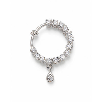 Silver Plated AD Nosering for Women