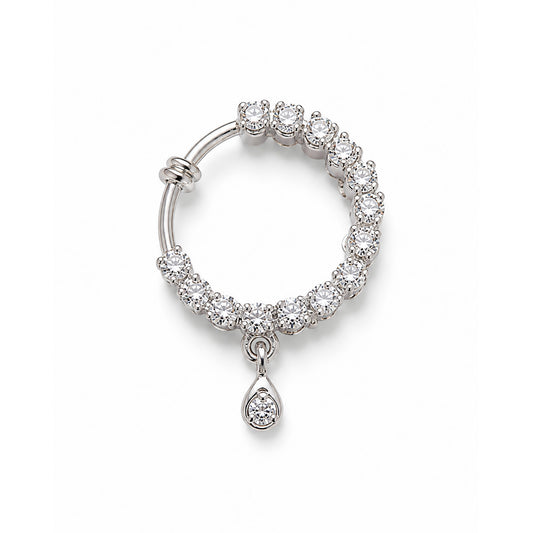 Silver Plated AD Nosering for Women