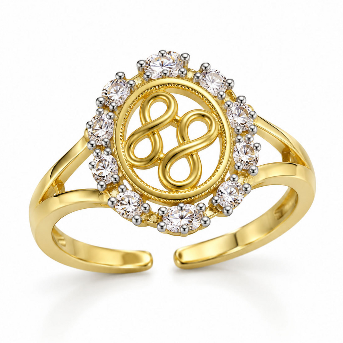 Gold Plated AD Finger Ring for Women