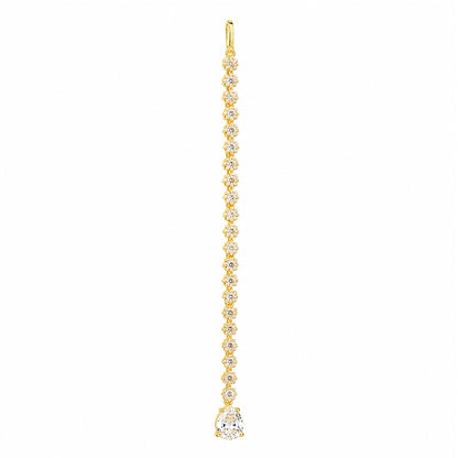 Gold Plated AD Teardrop Maang Tikka for Women
