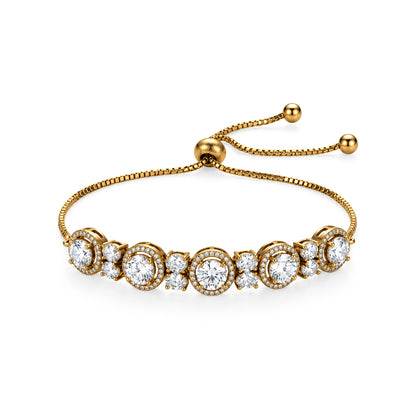 Antique Gold Plated AD Adjustable Bracelet for Women