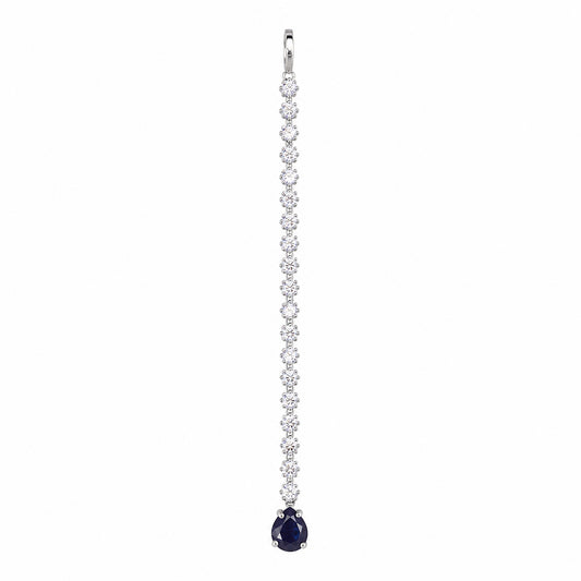 Silver Plated Black AD Teardrop Maang Tikka for Women