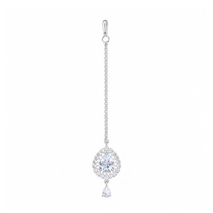Silver Plated AD Maang Tikka for Women