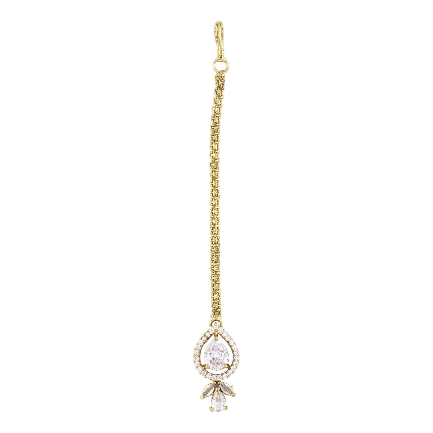 Gold Plated AD Maang Tikka for Women
