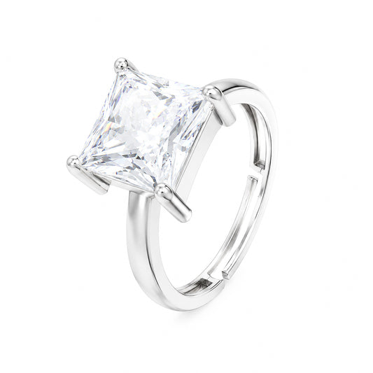 Silver Plated AD Finger Ring for Women