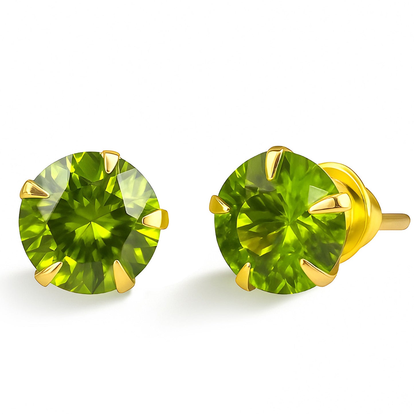 Green AD Stud Earrings for Women
