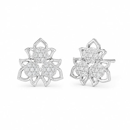 Silver Plated AD Studs Earring for Women