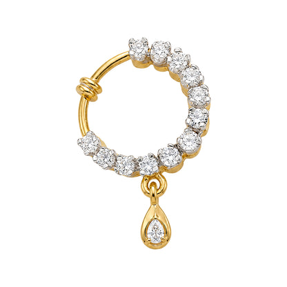 Gold Plated AD Small Nosering for Women