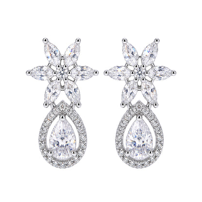 Rhodium Plated AD Earrings for Women