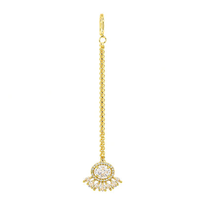 Gold Plated AD Maang Tikka for Women
