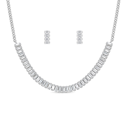 Silver Plated AD Jewellery Set for Girls