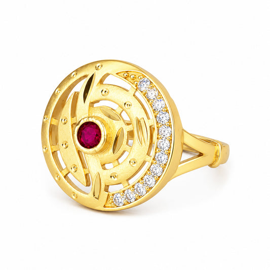 Gold Plated Anti Tarnish Finger Ring for Women