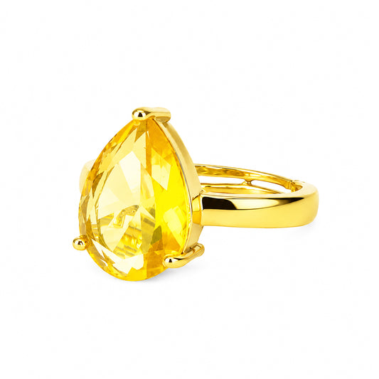 Gold Plated Yellow AD Finger Ring for Women