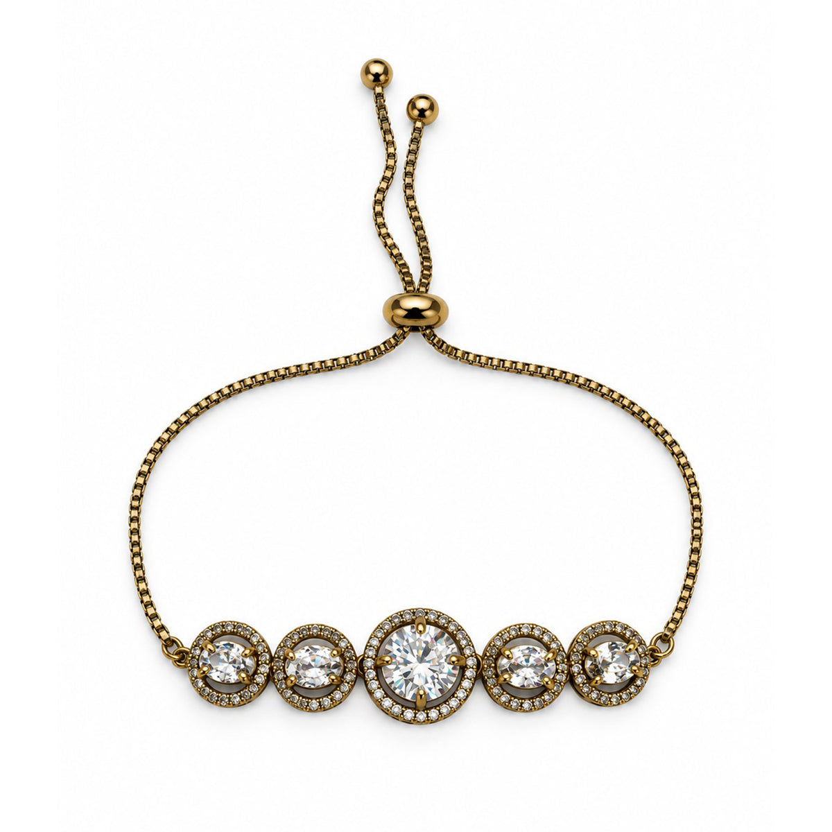 South Indian Gold Plated AD Adjustable Bracelet for Women