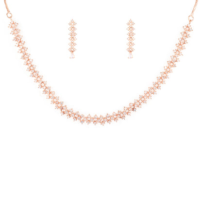 Rose Gold Plated Minimal Jewellery Set for Women