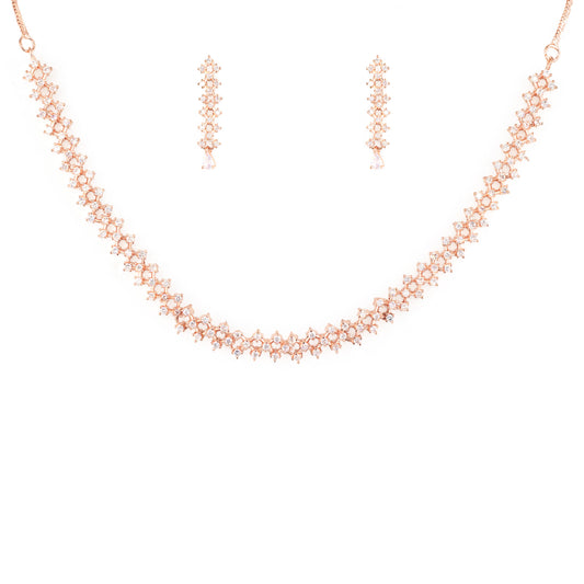 Rose Gold Plated Minimal Jewellery Set for Women