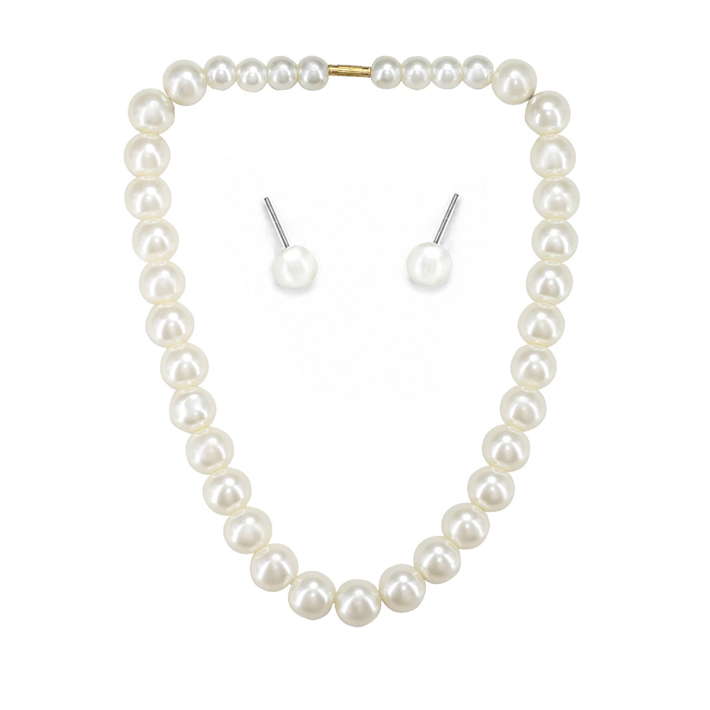 Pearl Beaded Moti Mala Trendy Necklace With Earrings