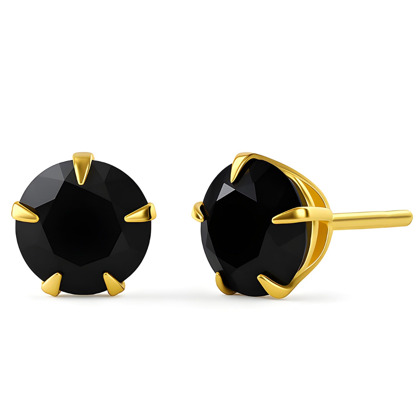 Black AD Stud Earrings for Women
