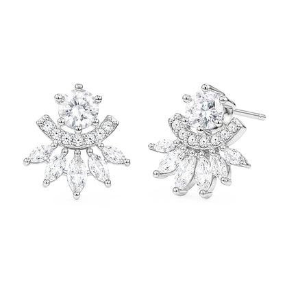 Silver Plated AD Studs Earring for Women