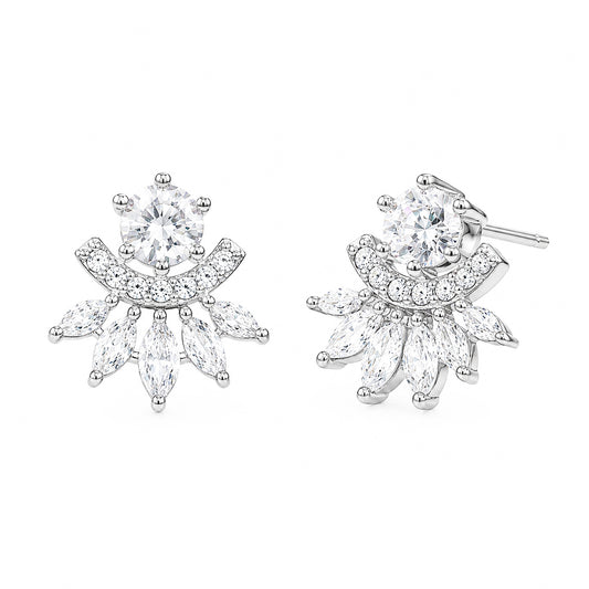 Silver Plated AD Studs Earring for Women