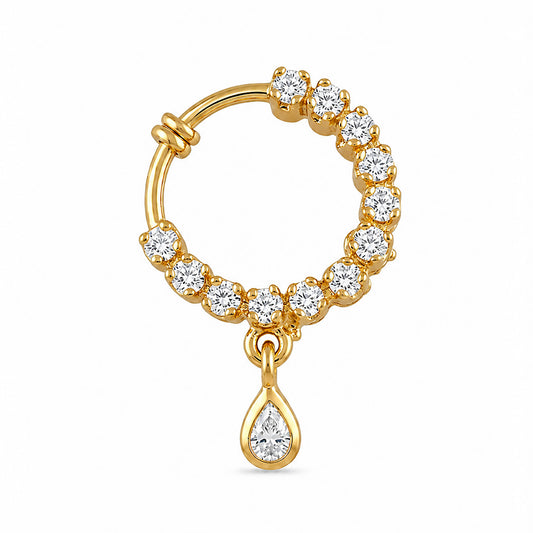 Gold Plated AD Small Nosering for Women