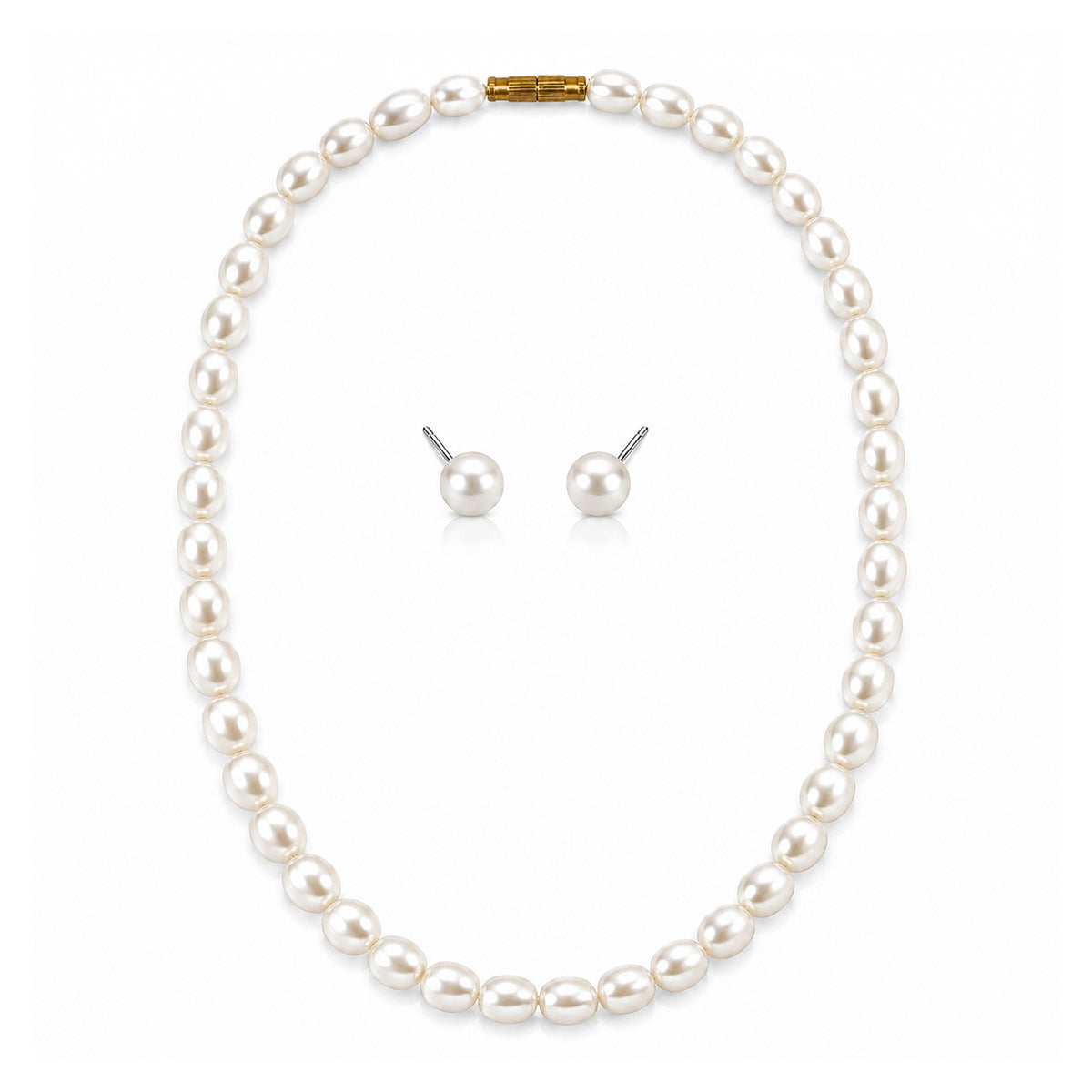 White Pearl Jewellery Set for Girls