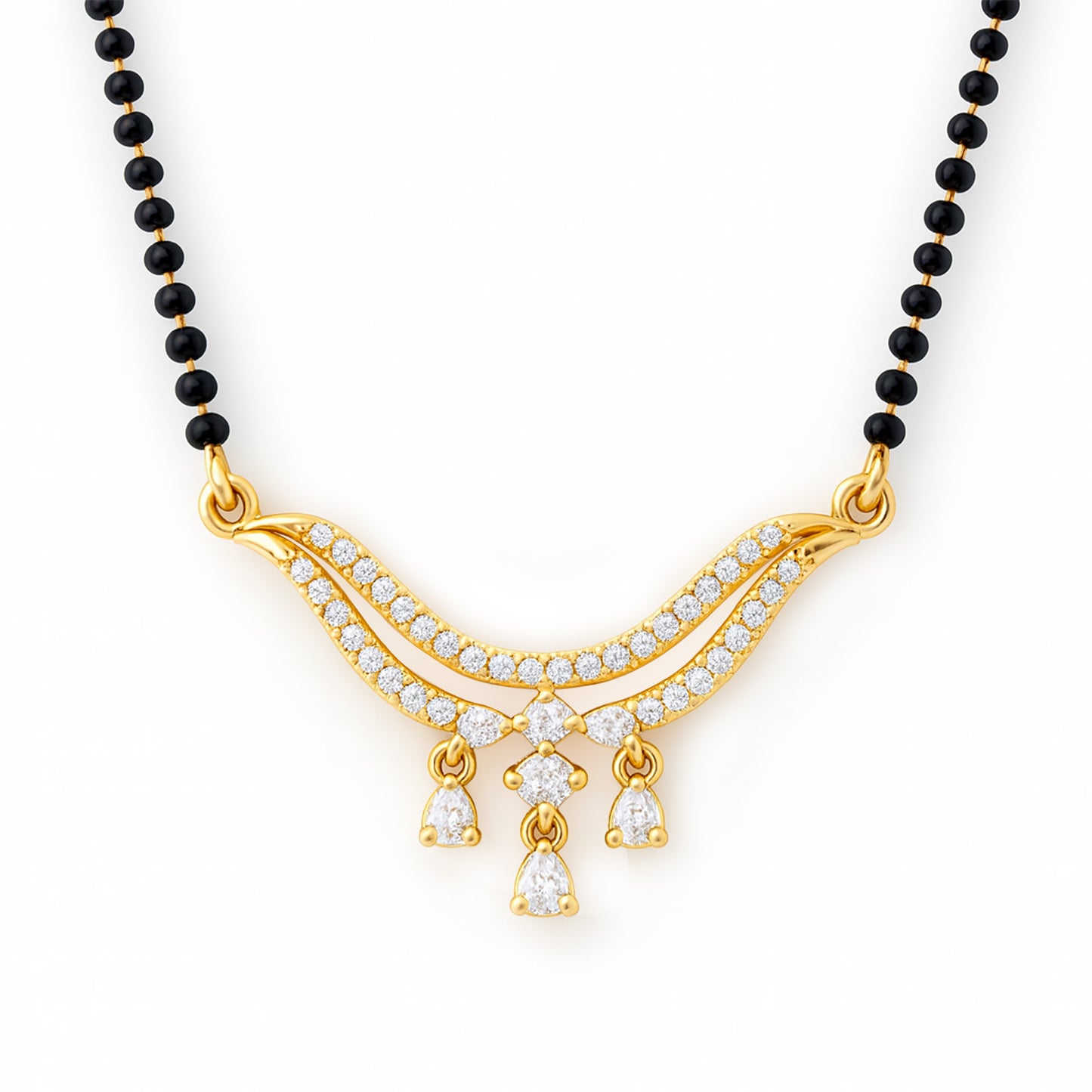Gold Plated AD Studded Mangalsutra for Women