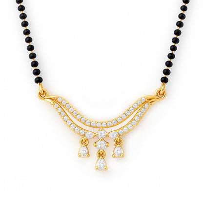 Gold Plated AD Studded Mangalsutra for Women