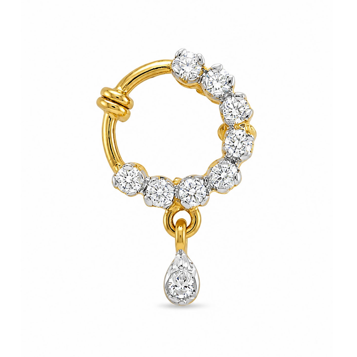 Gold Plated AD Small Nosering for Women