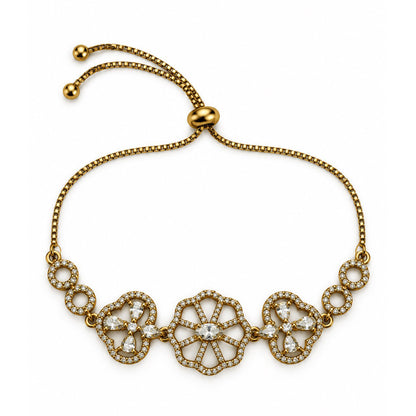 South Indian Gold Plated AD Adjustable Bracelet for Women