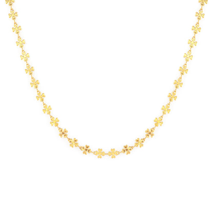 Gold Plated Floral Chain Necklace for Women