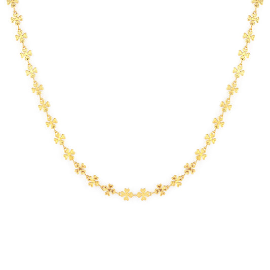 Gold Plated Floral Chain Necklace for Women