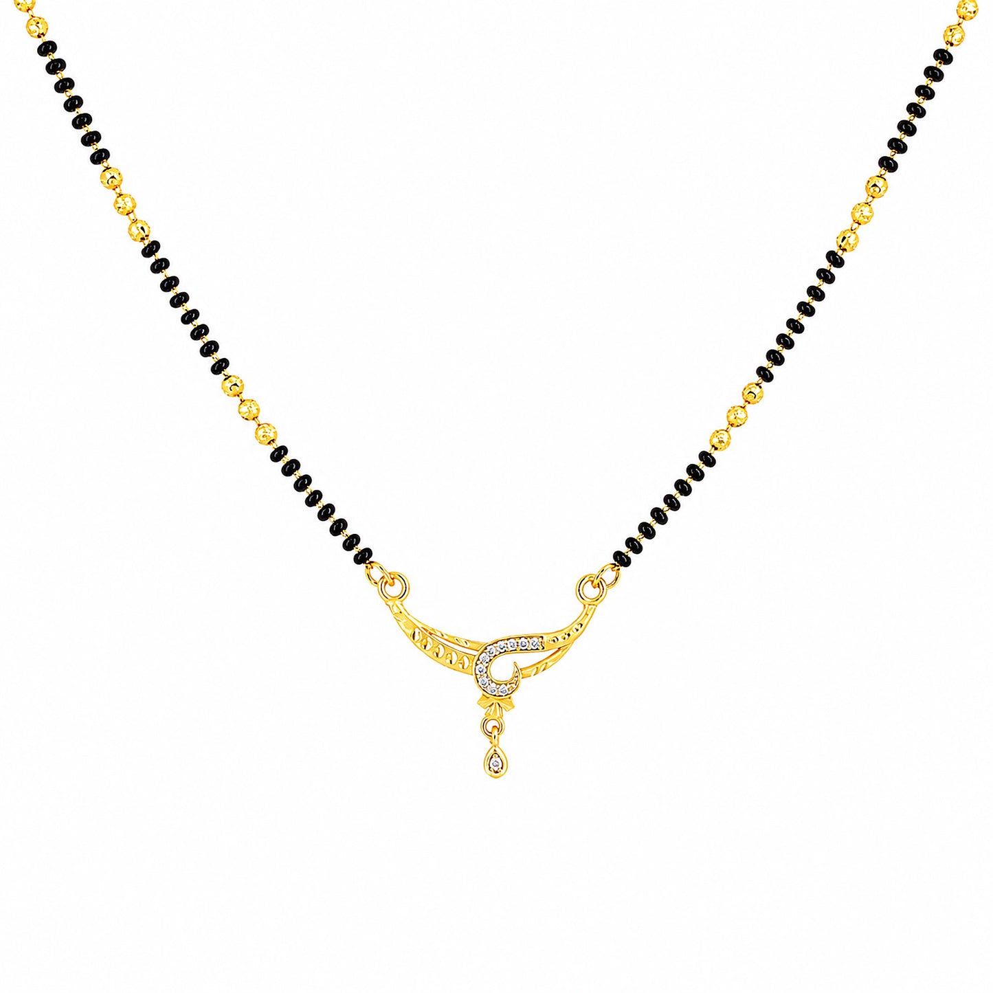 Gold Anti Tarnish AD Mangalsutra for Women
