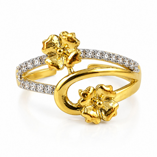Gold Plated AD Finger Ring for Women
