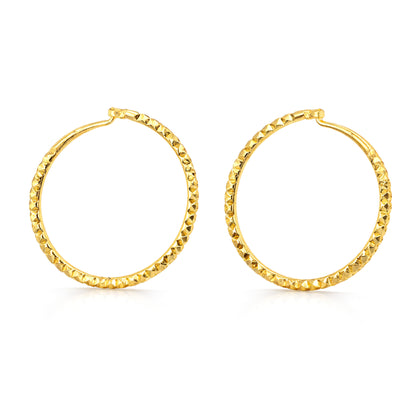 Gold Plated Classic Hoop Earrings for Women