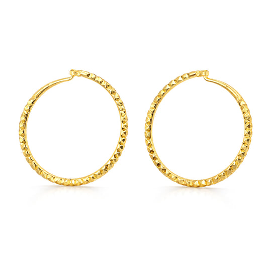 Gold Plated Classic Hoop Earrings for Women