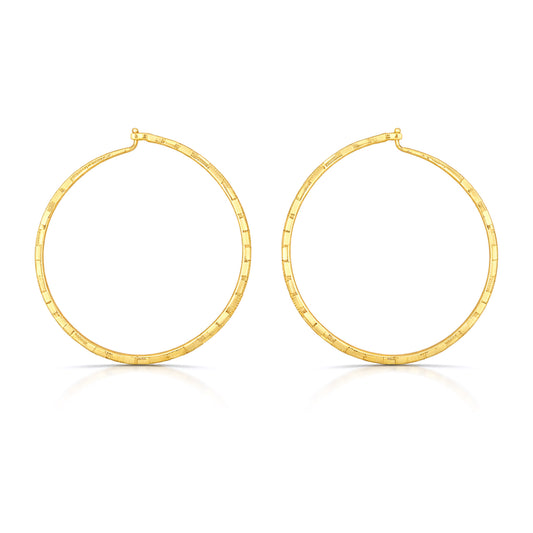 Gold Plated Classic Hoop Earrings for Women