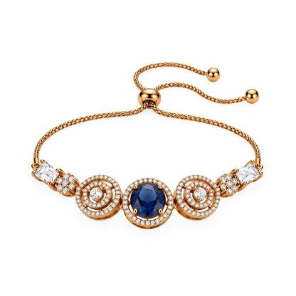 Antique Gold Plated Blue AD Bracelet for Women