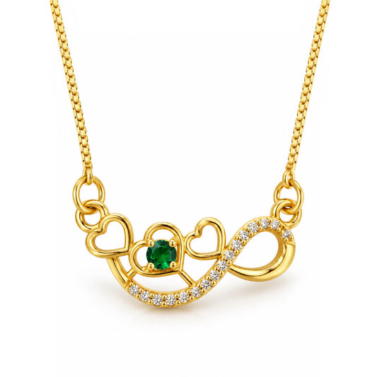 Gold Plated Green AD Pendant for Women