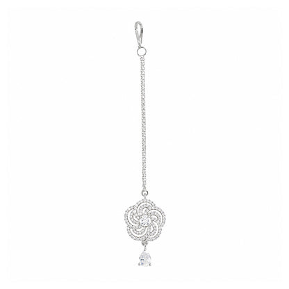 Silver Plated AD Maang Tikka for Women