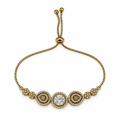 South Indian Gold Plated AD Adjustable Bracelet for Women