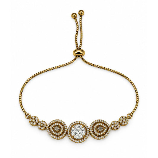 South Indian Gold Plated AD Adjustable Bracelet for Women