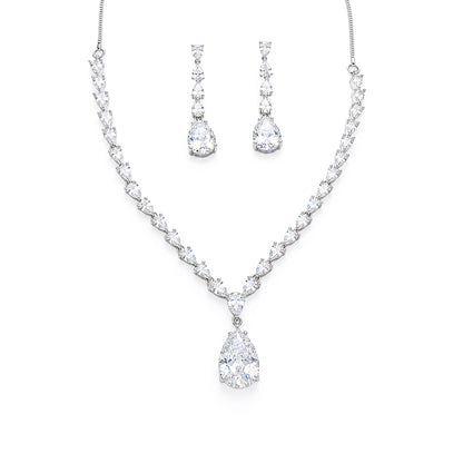 Silver Plated AD Jewellery Set for Women