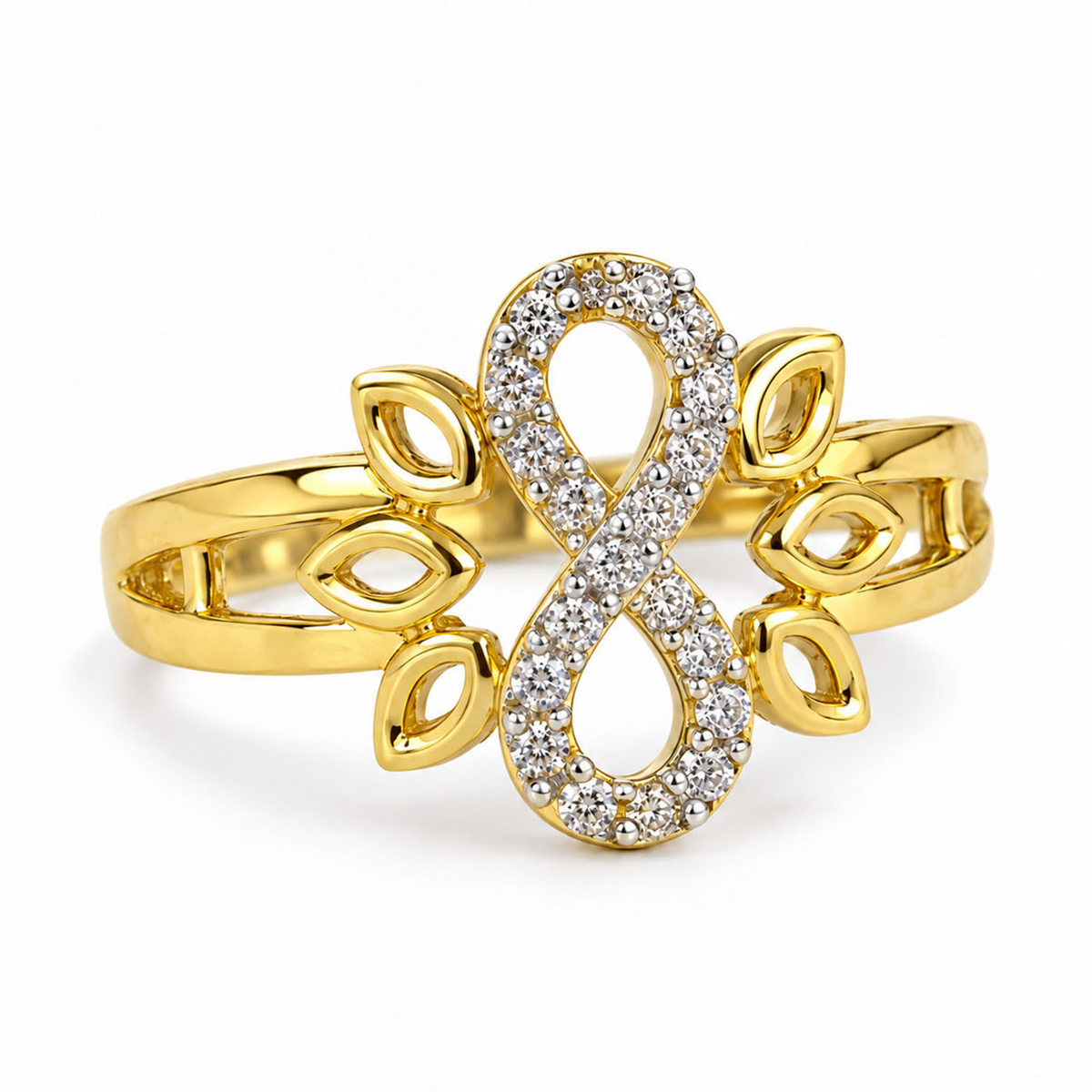 Gold Plated AD Finger Ring for Women