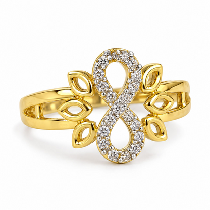 Gold Plated AD Finger Ring for Women