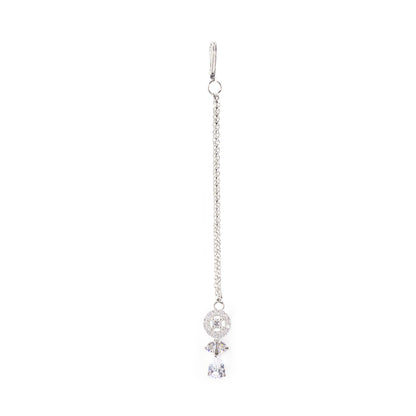 Silver Plated White AD Maang Tikka for Women